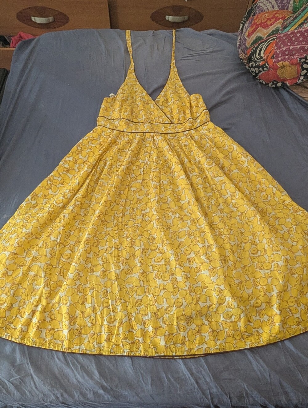 Moulinette Soeurs Lemon Print Halter Dress